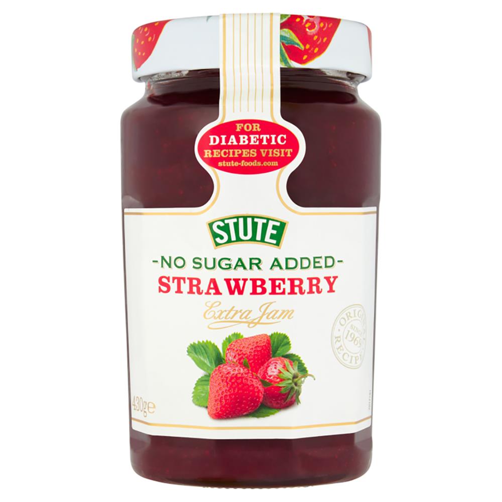 Stute No Sugar Added Strawberry Jam 430g (Sold in multiple of 2)