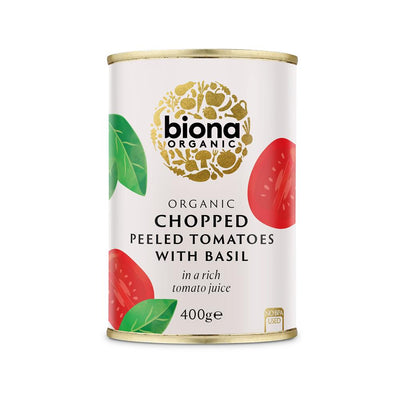 Organic Chopped Tomatoes with Fresh Basil 400g