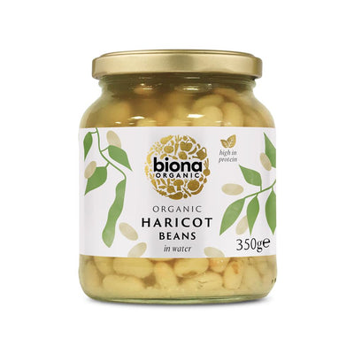 Organic Haricot Beans in Glass Jar 350g