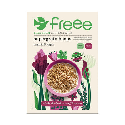 Freee Organic Supergrain Crunchy Hoops Buckwheat Oats Teff And Quinoa 300g