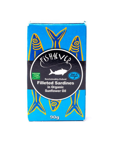 Filleted Sardines in Organic Sunflower Oil 90g