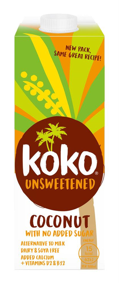 Koko Dairy Free Unsweetened Milk UHT 1000ml