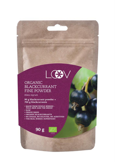 Organic Blackcurrant Freeze-Dried Powder 90g