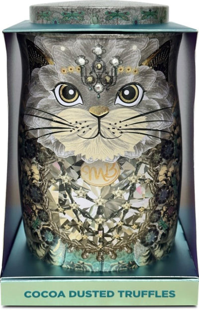 Diamond Empress Cat Tin Gift with Truffles Selection 200g