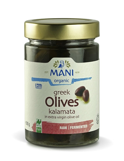 MANI Organic Kalamata Olives in Olive Oil 280g