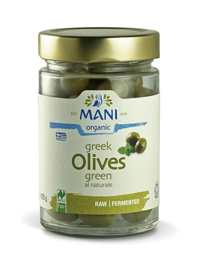 MANI Organic Green Olives al Naturale 205g