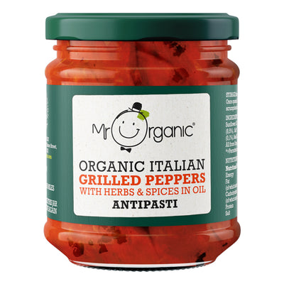 Organic Grilled Peppers Antipasti 190g