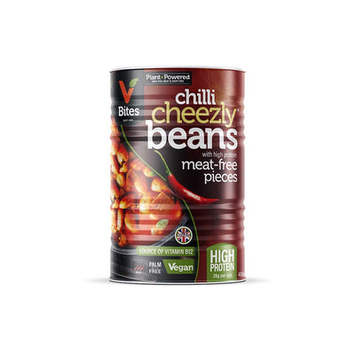 Chili Cheezly Baked Beans & High Protein Pieces 400g