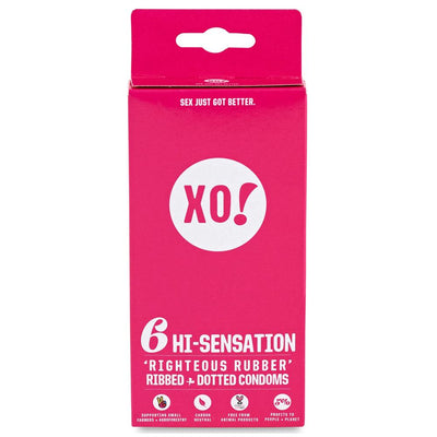 6 hi-sensation, CO2-neutral, vegan, natural latex condoms