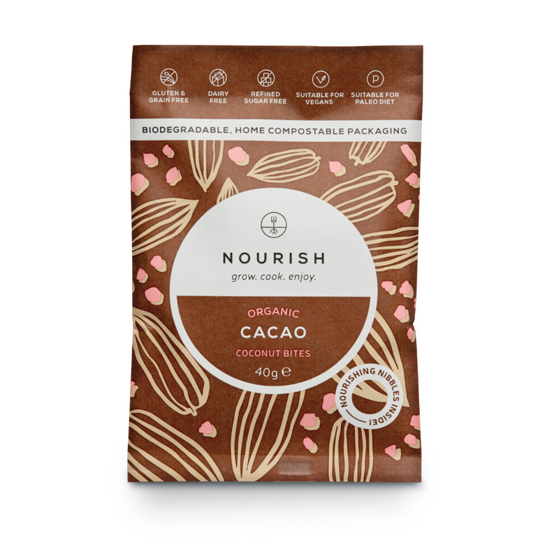 Nourish Cacao Coconut Bites 40g (Sold in multiple of 5)