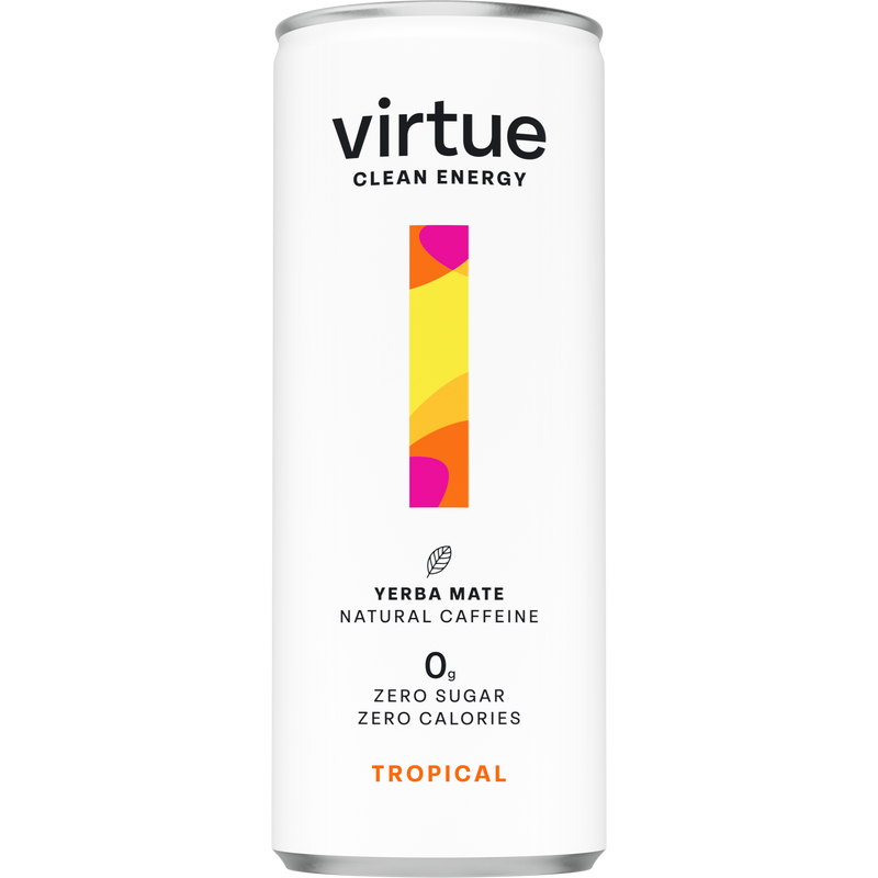 Virtue Clean Energy (Yerba Mate Drink) - Tropical 250ml (Sold in multiple of 12)