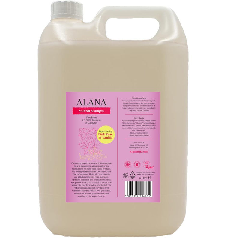 Pink Rose & Vanilla Natural Shampoo 5L