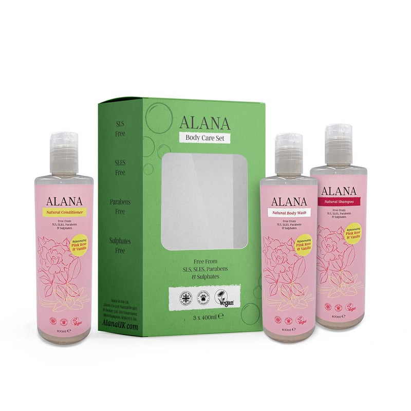 Pink Rose & Vanilla Body Care Set (3x400ml)