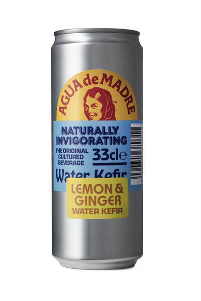 Agua de Madre Lemon & Ginger Water Kefir Can 330ml