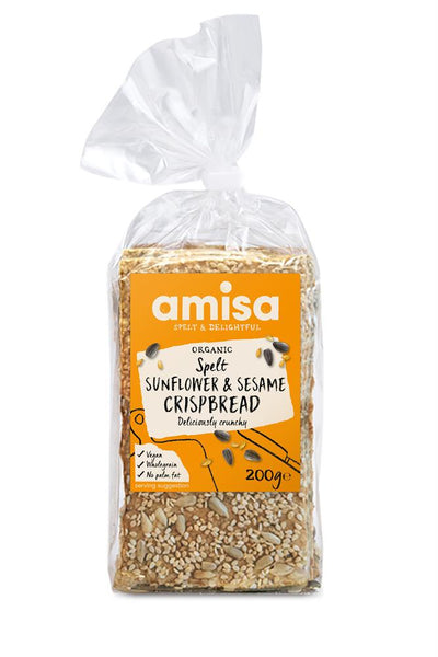 Organic Spelt Sesame, Sunflower Crispbread 200g