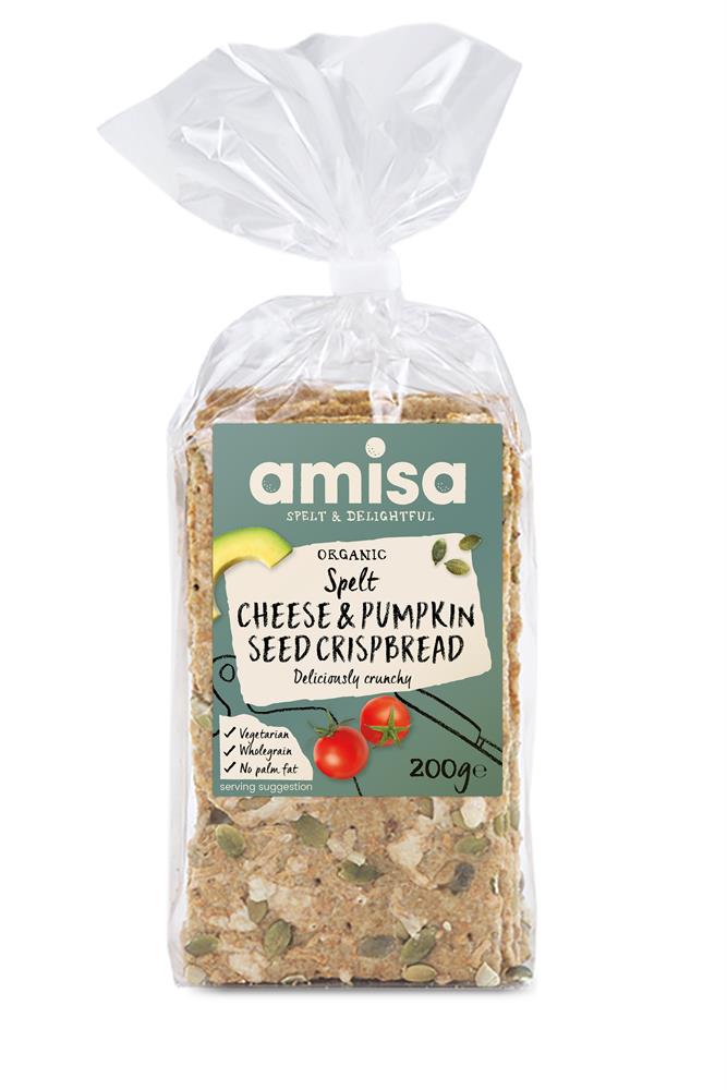 Organic Spelt Cheese & Pumpkin Seed Crispbread 200g