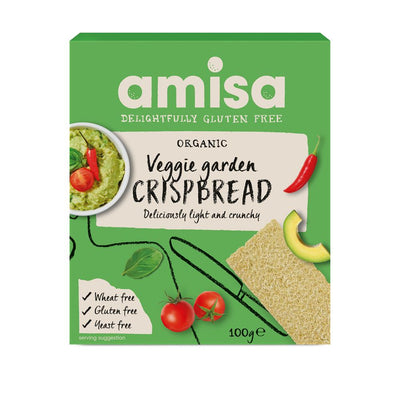 Amisa Gluten Free Veggie Garden Crispbread Organic 100g