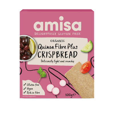 Amisa Gluten Free Quinoa Fibre Plus Crispbread Organic 100g