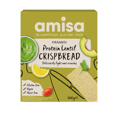 Amisa Organic Crispbread - Protein Lentil 100g