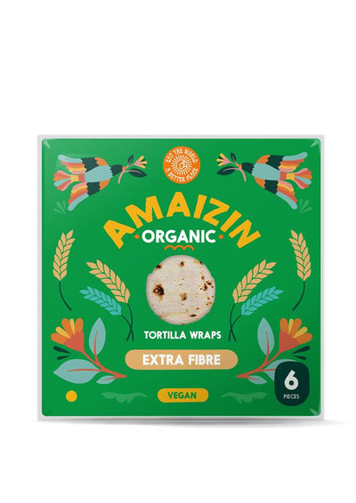 Amaizin Tortilla Wraps Extra Fibre Organic 240g Pack (6 pieces)
