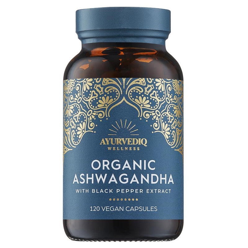 Organic Ashwaganda & Black Pepper Extract Caps - 120&