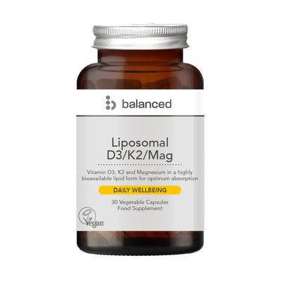 Liposomal D3/K2/Mag 30 Veggie Caps - Reusable Bottle