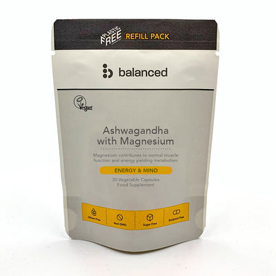 Ashwagandha With Magnesium 30 Veggie Caps - Refill Pouch