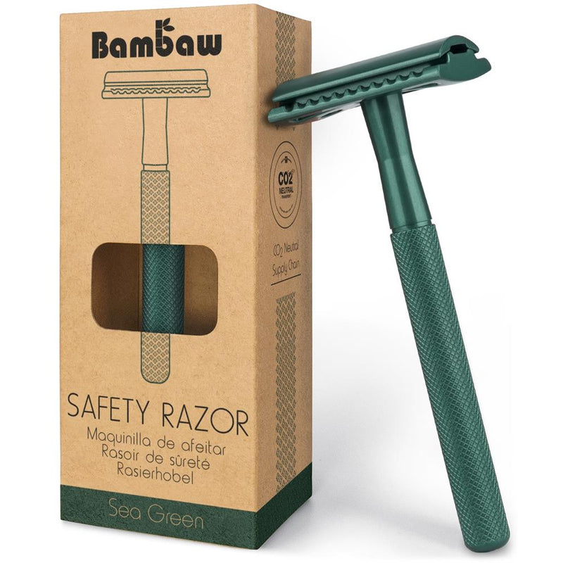 Bambaw | Metal safety razor | Sea Green