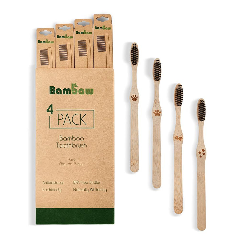 Bambaw | Bamboo toothbrushes (4-pack) | Hard