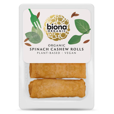 Biona Spinach Cashew Rolls Spelt wrap Organic 200g