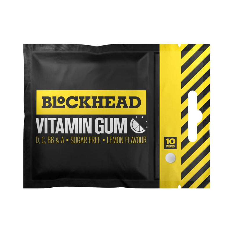 Lemon Vitamin D,C,B,A Chewing Gum 10 Chewables