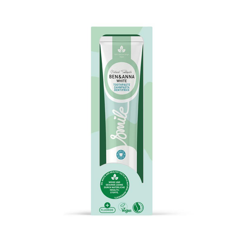 Ben & Anna Toothpaste Tube White (with fluoride) 75ml