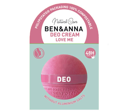 Ben and Anna Deodorant Cream (PolyPotato Packaging)  Love Me 40g