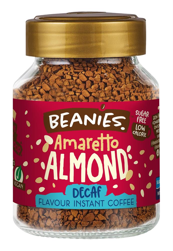 Beanies Amaretto Flavour Decaffeinated Instant Coffee 50g