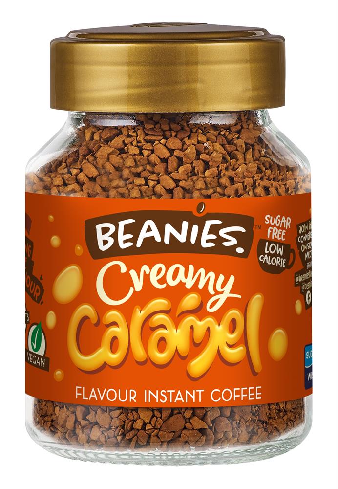 Beanies Creamy Caramel Flavour Instant Coffee 50g