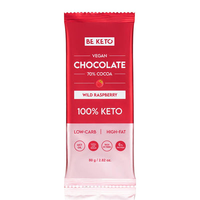 BeKeto - Vegan Keto Chocolate + MCT Wild Raspberry 80g