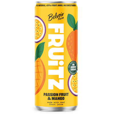 Belvoir Farm FRUiTZ Passion Fruit & Mango Can 330ml