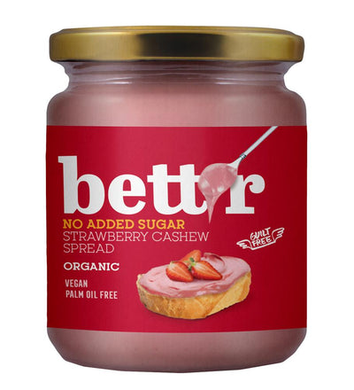 Strawberry Cashew Spread with No Added Sugar Bio Bett'r 250g