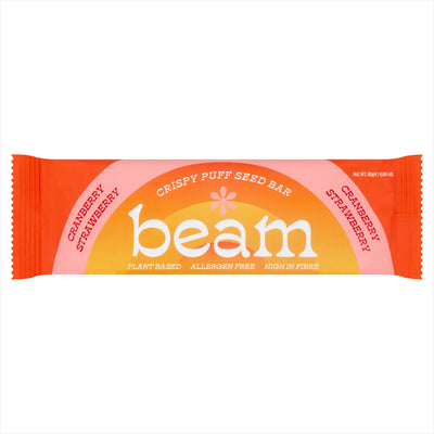 Beam Crispy Seed Based Bar Cranberry Strawberry 30g