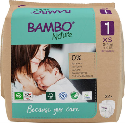 Bambo Nature Eco-Nappy Size 1 - 22 Nappies