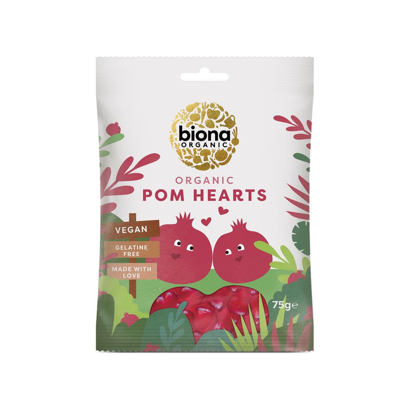 Organic Vegan Pomegranate Hearts 75g