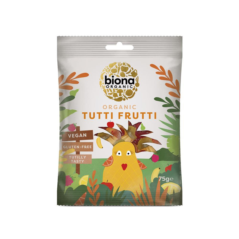 Organic Tutti Frutti Wine Gums 75g