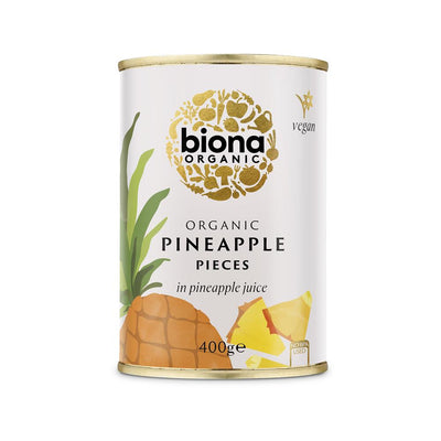 Organic Pineapple Pieces in Pineapple Juice 400g