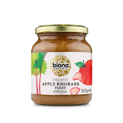 Organic Apple & Rhubarb Puree 360g