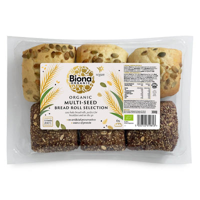 Organic Multi-Seed Bread Roll Selection 300g