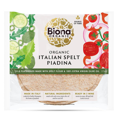 Biona Organic Italian Spelt Piadina Flatbread 225g