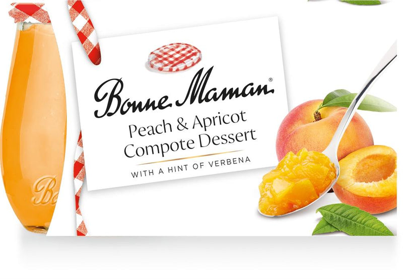 Bonne Maman Peach & Apricot Compote Dessert 2 x 130g