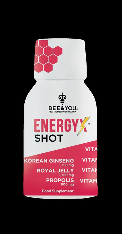 Energy-X Royal Jelly Red Ginseng Propolis Raw Honey Shots. 50ml