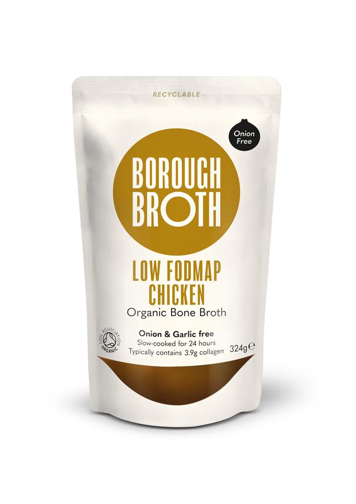 100% Organic Low FODMAP Chicken Bone Broth 324g