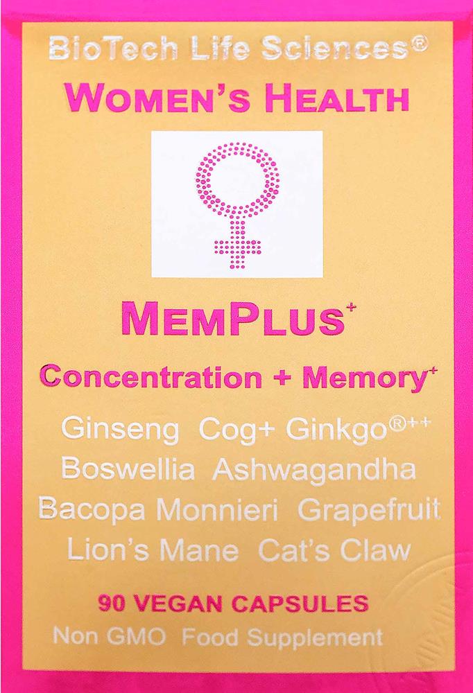 Women Memory Plus + Study Aid Energy Fertility & Menopause 30s